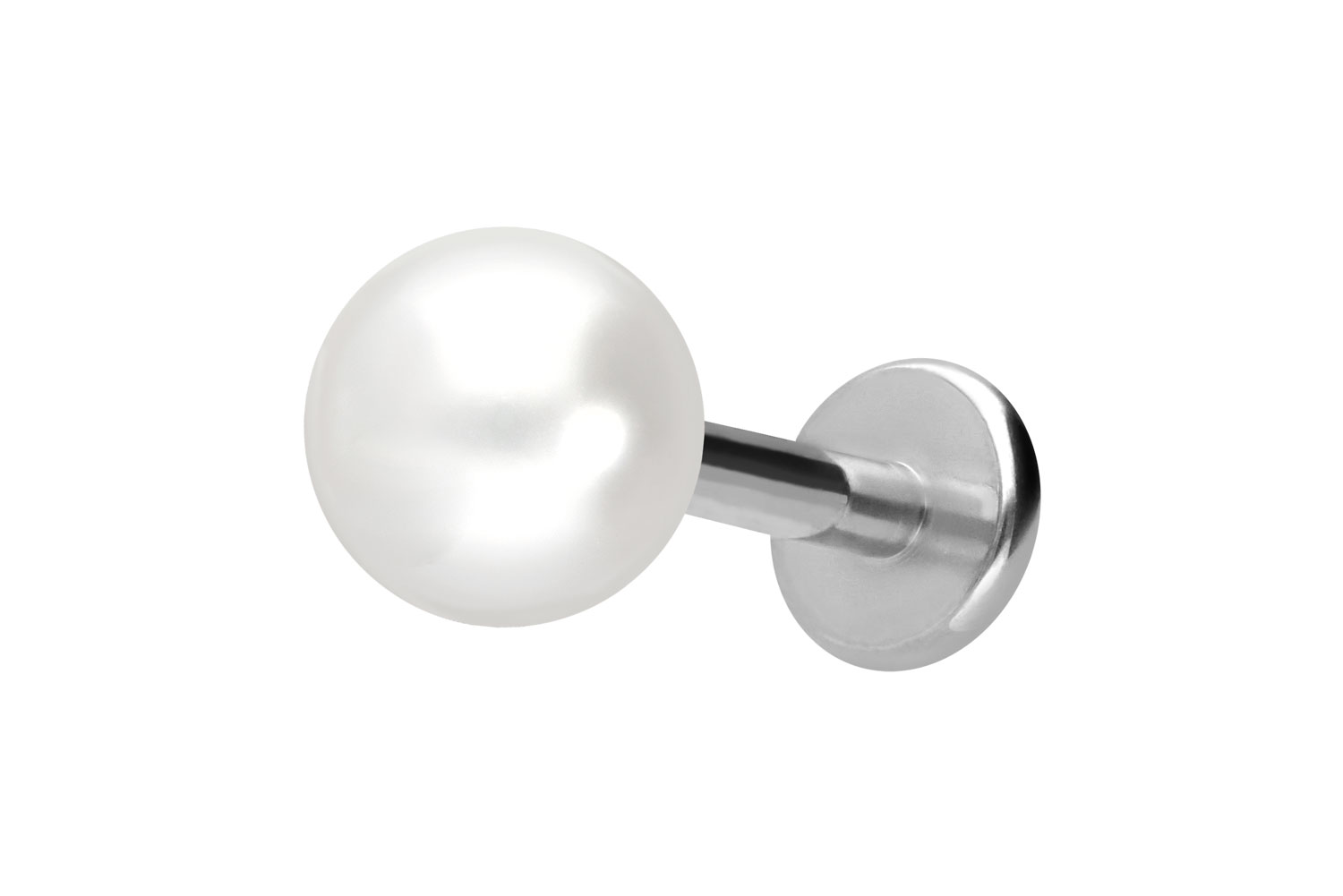 Titan Labret Piercing mit Innengewinde SYNTHETISCHE PERLE